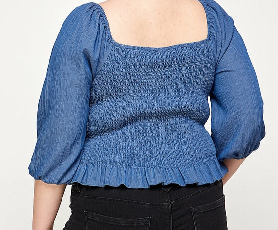 Clea Denim Top/Plus