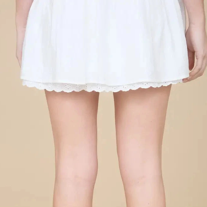 Petal Lace Mini Skirt