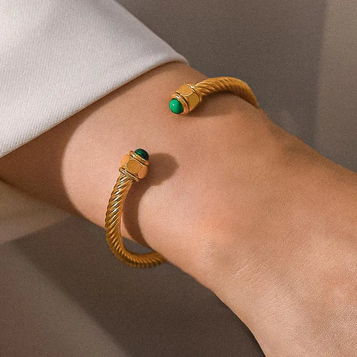 Gem Braided Bangle
