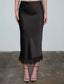 Toffee Satin Lace Skirt