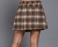 Taupe Plaid Skirt