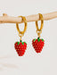 Strawberry 18K Non Tarnish Hoops