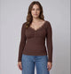 Lace Henley Top Plus