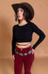 Crush Knit Crop- Black