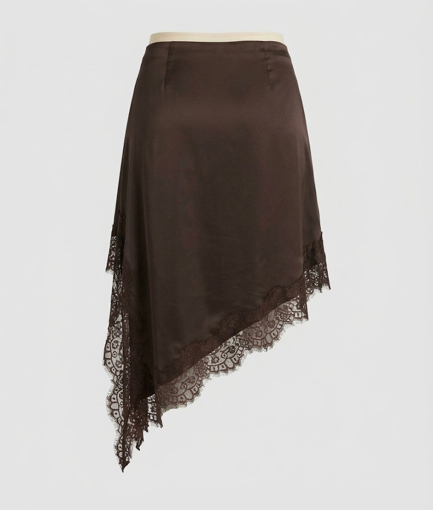 Rosewood Satin Skirt