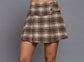 Taupe Plaid Skirt