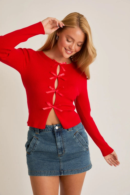 Cherry Sweater Top