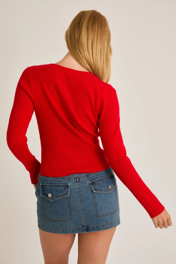 Cherry Sweater Top