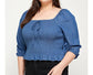 Clea Denim Top/Plus