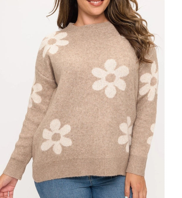 Flor Knit Sweater Plus