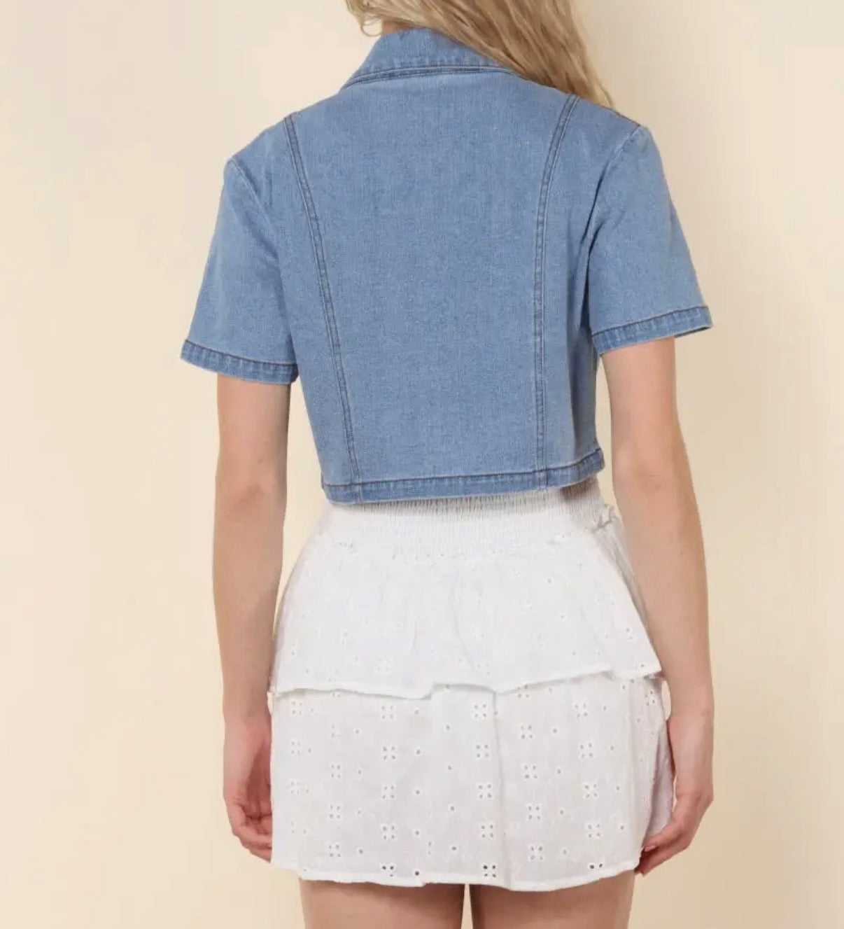 Stella Denim Crop Top