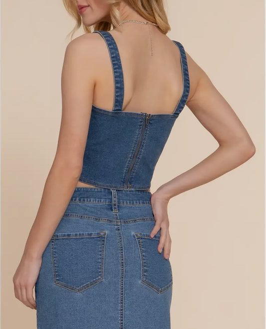 Camila Denim Top