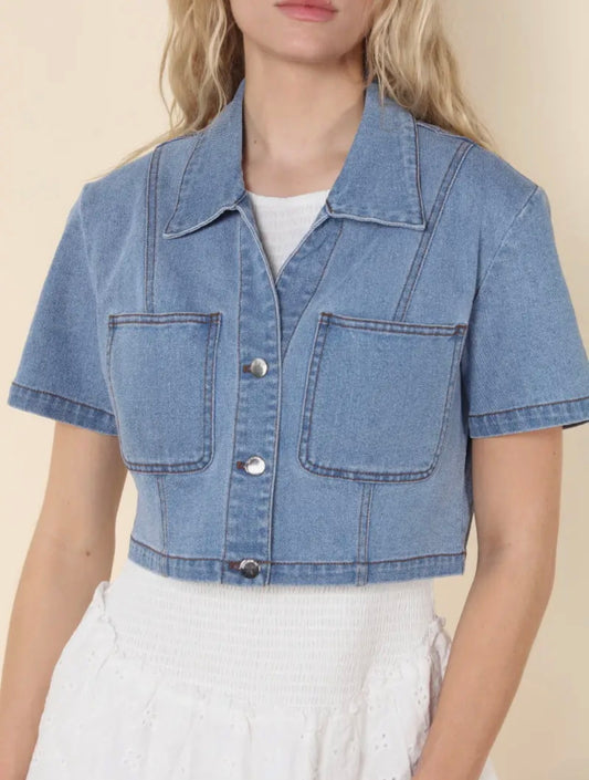 Stella Denim Crop Top