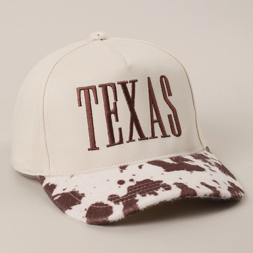 TX Cow Print Hat