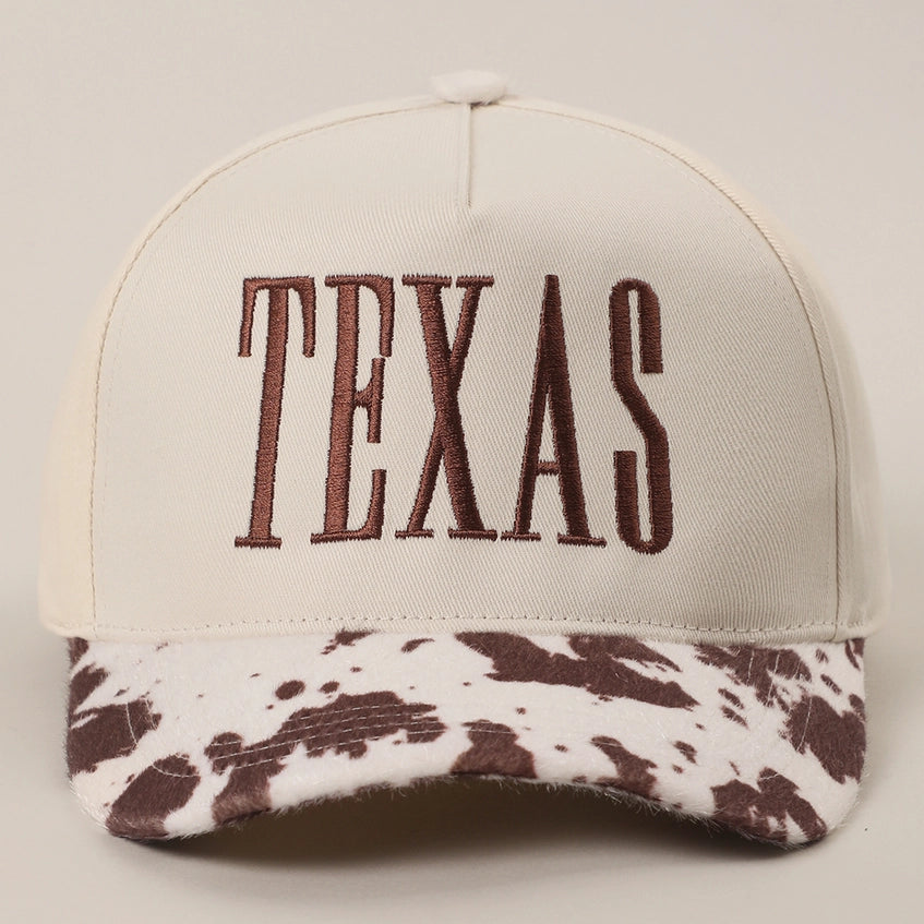 TX Cow Print Hat