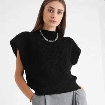 Noire Knit Top- Black