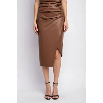 Mocha Pleat Skirt