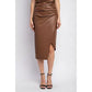 Mocha Pleat Skirt