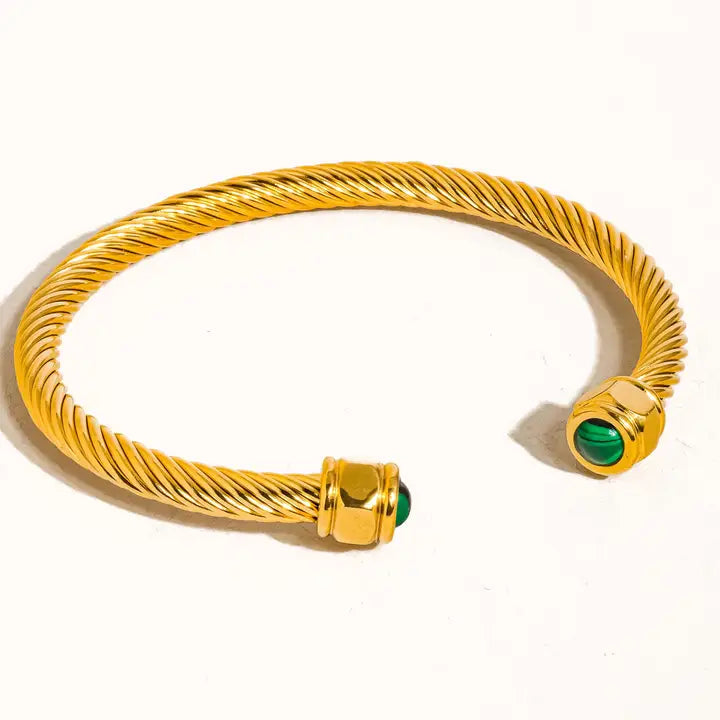 Gem Braided Bangle
